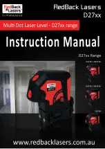 Preview for 1 page of RedBack Lasers D27 Series Instruction Manual