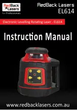 Preview for 1 page of RedBack Lasers EL614 Instruction Manual