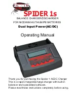 Preview for 1 page of RedbacK Racing SPIDER 1s Operating Manual