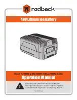 Preview for 1 page of Redback 106050 Operation Manual