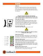 Preview for 9 page of Redback 106491 Operation Manual