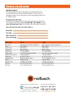 Preview for 12 page of Redback 106491 Operation Manual