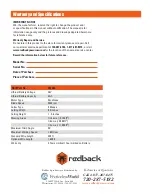 Предварительный просмотр 16 страницы Redback 107330 Operation Manual