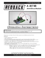 Redback A 2073B Operating Instructions preview