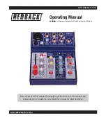 Preview for 1 page of Redback A 2548 Operating Manual