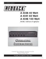 Redback A 4036 Operating Instructions preview