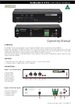 Redback A 4116 Operating Manual preview