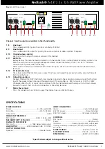 Preview for 3 page of Redback A 4372 Operating Manual