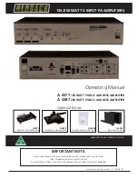 Redback A 4377 Operating Manual предпросмотр