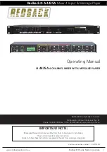 Redback A 4435A Operating Manual предпросмотр