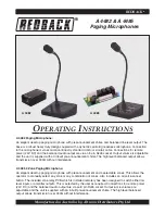 Preview for 1 page of Redback A 4482 Operating Instructions