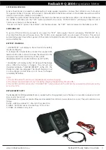 Preview for 3 page of Redback Q 2004 Operating Manual