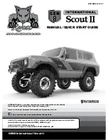 Redcat Racing International Scout II Gen 8 Manual And Quick Start Manual preview