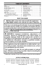 Preview for 2 page of ReddyHeater BLUE FLAME BWH10NLMC Owner'S Operation And Installation Manual