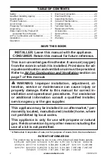 Preview for 2 page of ReddyHeater BWH30NLTE-2 Owner'S Operation And Installation Manual