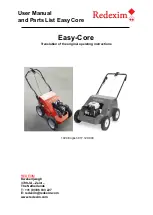 Redexim Easy-Core User Manual And Parts List preview