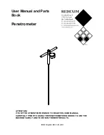 Redexim Penetrometer User Manual And Parts Book предпросмотр