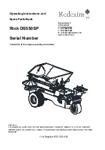 Redexim Rink DS550SP Operating Instructions And Spare Parts Book предпросмотр