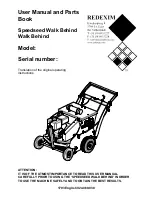 Предварительный просмотр 1 страницы Redexim Speedseed Walk Behind User Manual And Parts Book