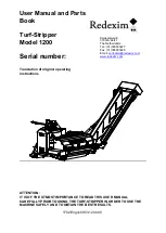 Redexim Turf-Stripper 1200 User Manual And Parts Book предпросмотр