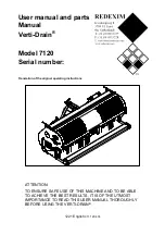 Redexim Verti-Drain 7120 User Manual And Parts Manual предпросмотр