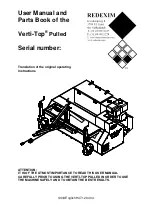 Redexim Verti-Top Pulled User Manual And Parts Book preview