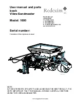 Предварительный просмотр 1 страницы Redexim Vibra-Sandmaster 1600 User Manual And Parts Book