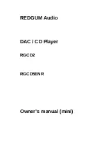 REDGUM Audio RGCD2 Mini Owner'S Manual preview