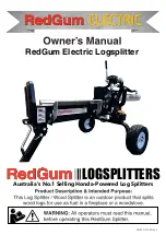 Redgum Electric Logsplitter Owner'S Manual preview