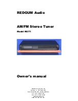 Redgum RGT1 Owner'S Manual preview