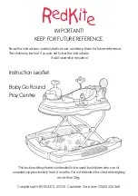 Предварительный просмотр 1 страницы Redkite Baby Go Round Play Centre Instruction Leaflet