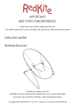 Предварительный просмотр 1 страницы Redkite Bambino Bouncer Instruction Leaflet