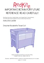 Redkite Dreamer Bassinette Travel Cot Instruction Leaflet предпросмотр