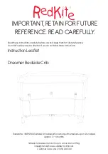 Redkite Dreamer Bedside Crib Instruction Leaflet preview