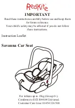 Redkite Savanna Instructions Manual preview