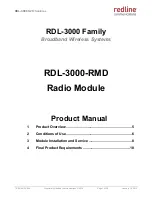 Redline Communications RDL-3000 Series Product Manual preview