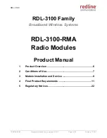 Preview for 1 page of Redline Communications RDL-3100 series Product Manual