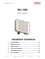 Предварительный просмотр 1 страницы Redline RDL-3000 SC Installation Manuallines