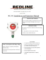 Preview for 1 page of Redline RL-101 Installation And Operation Manual