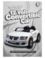 Preview for 1 page of Redman and Associates 12 Volt Convertible Car Owner'S Manual With Assembly Instructions