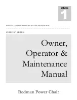 Redman Power Chair CHIEF 107 SERIES Owner'S/Operator'S Manual preview