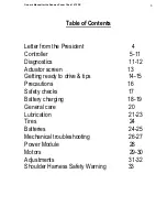 Preview for 3 page of Redman Power Chair Chief 107-ZRX Owner'S Operator And Maintenance Manual