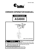 RedMax AG4300 Owner'S/Operator'S Manual preview