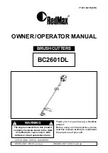 RedMax BC2601DL Owner'S/Operator'S Manual preview