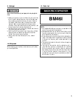 Preview for 9 page of RedMax BM46I Owner'S/Operator'S Manual