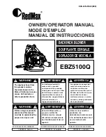 RedMax EBZ5100Q Owner'S/Operator'S Manual preview