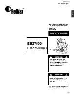 Preview for 3 page of RedMax EBZ6500 Owner'S/Operator'S Manual