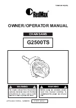 RedMax G2500TS Owner'S/Operator'S Manual preview