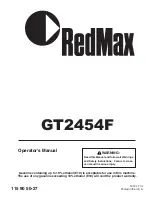 RedMax GT2454F Operator'S Manual preview