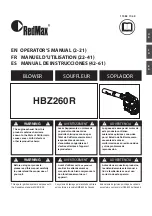 Preview for 1 page of RedMax HBZ260R Operator'S Manual